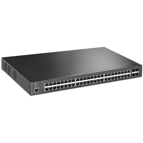 коммутатор tp link tl sg3452x jetstream 2 го уровня 48xgblan 4x10gbsfp TP-Link SG3452XP Управляемый коммутатор JetStream уровня 2+ c 48 гигабитными портами PoE+ и 4 портами SFP+ PROJ