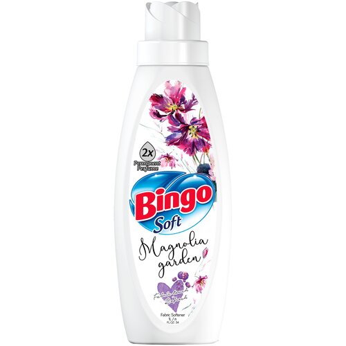 Кондиционер для белья Bingo Soft MAGNOLIA GARDEN с ароматом Магнолии, 1 л