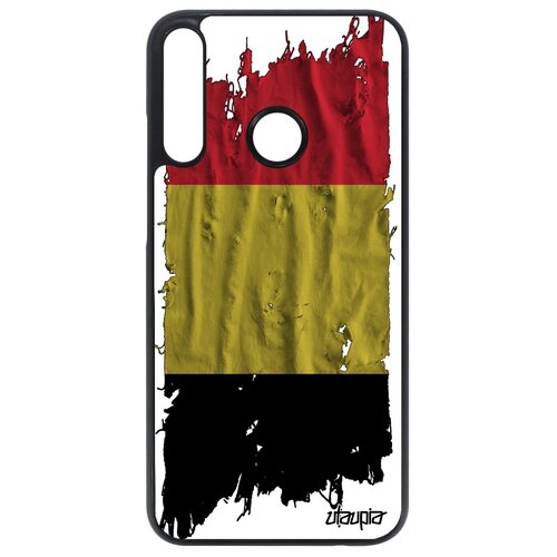 фото Чехол на смартфон huawei p40 lite e, "флаг бельгии на ткани" патриот страна utaupia