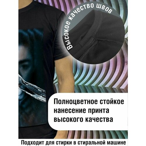 Футболка Будь на стиле, хлопок, размер XL, черный