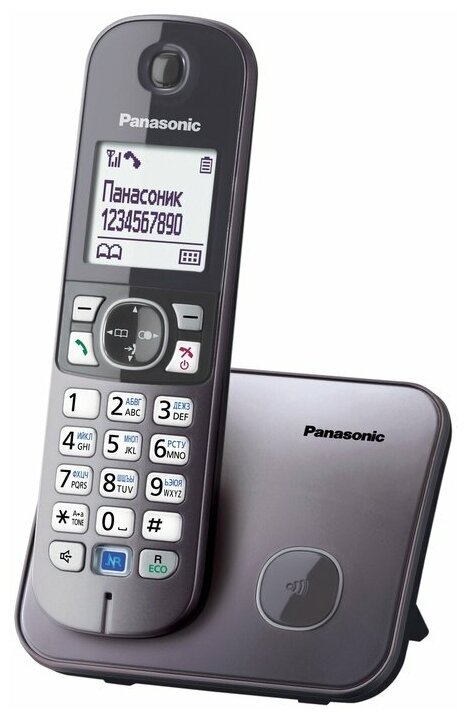 Радиотелефон Panasonic KX-TG6811RUM, серый металлик