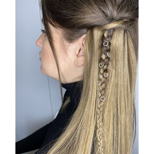 6 мини колец для плетения волос кольца в волосы кольца для волос Бусины для волос 379₽