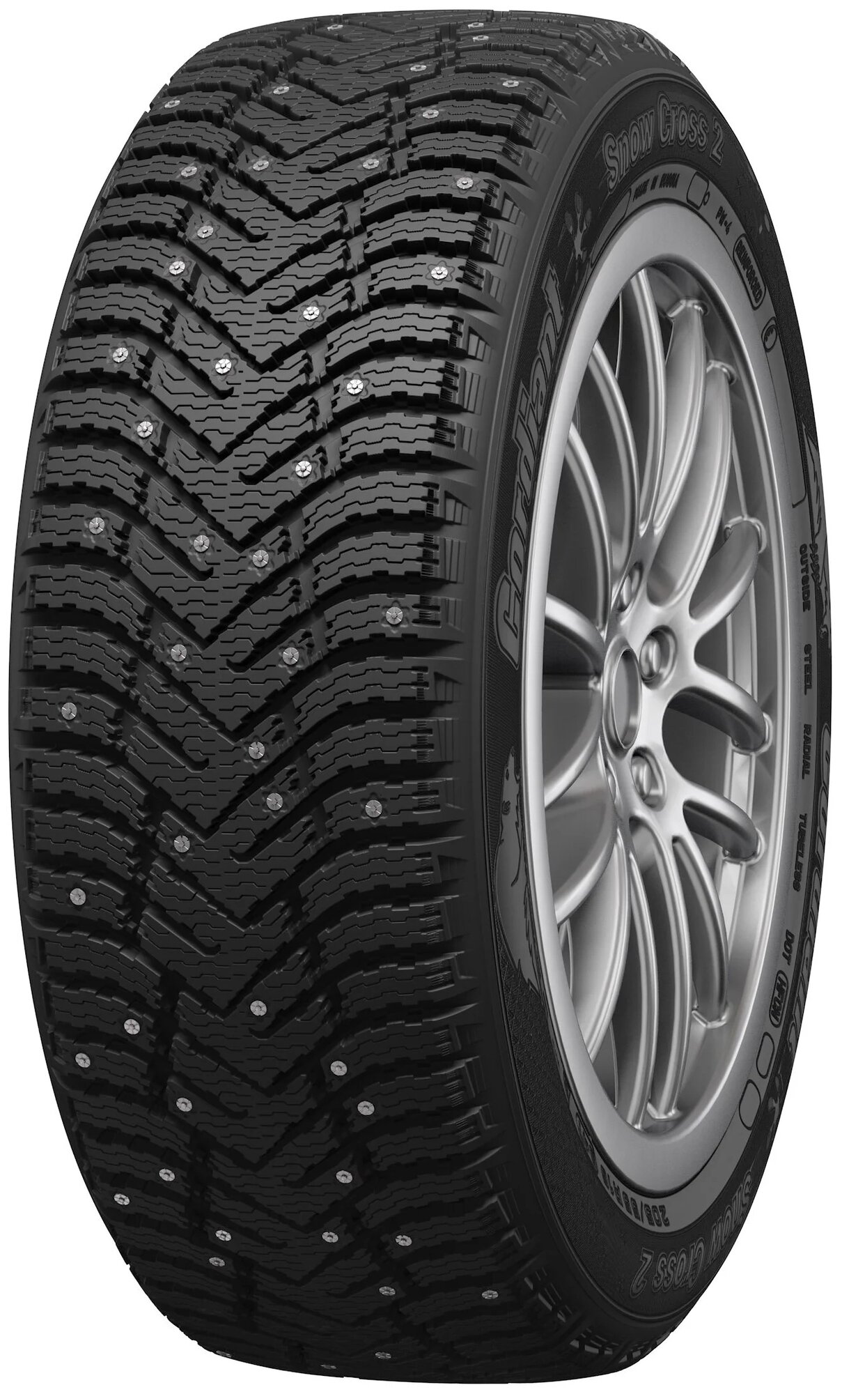 Шина зимняя шипованная Cordiant Snow Cross 2 235/60 R18 107T .