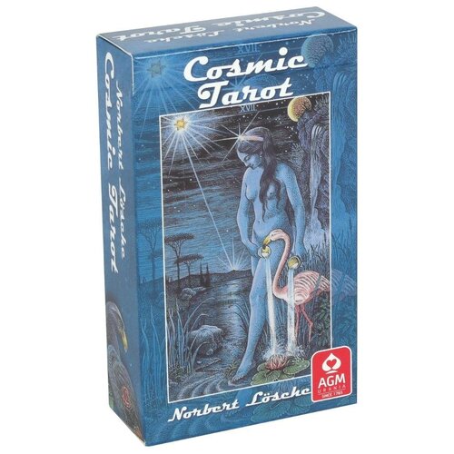 Гадальные карты AGM-Urania Таро Cosmic Tarot, 78 карт, синий/голубой, 250 гадальные карты agm urania таро a e waite tarot blue edition pocket 78 карт