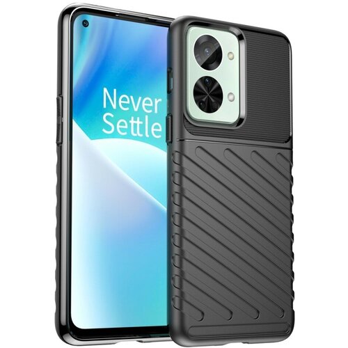 Накладка силиконовая Thunder Series для OnePlus Nord 2T 5G чёрная накладка силиконовая для oneplus nord 2t 5g под карбон чёрная