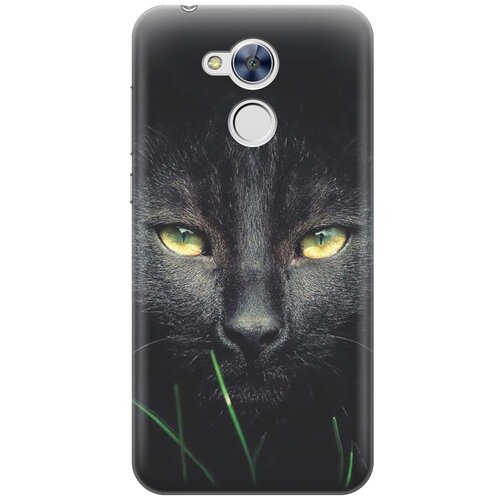фото Cиликоновый чехол на honor 6a / хонор 6а с принтом "кошка в темноте" gosso