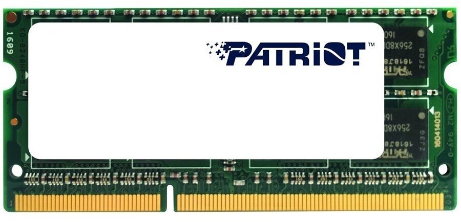 Модуль памяти Patriot Memory DDR3L SO-DIMM 1600Mhz PC3-12800 CL11 - 4Gb PSD34G1600L2S