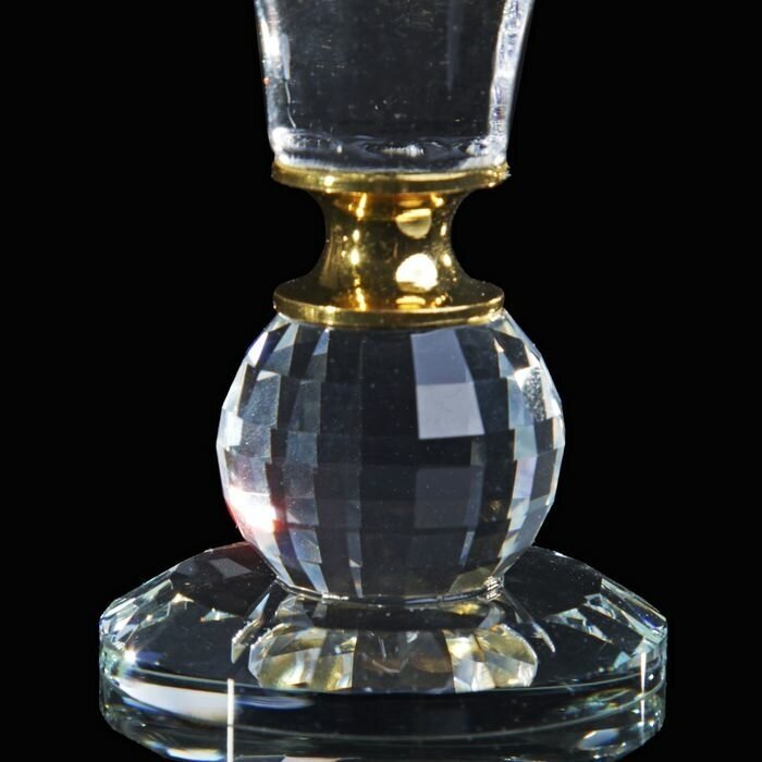 Подсвечник стекло на 1 свечу "Вазон с шариком" 9,2х5,6х5,6 см - фотография № 3