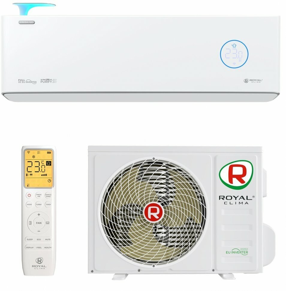 Кондиционер Royal Clima RCI-RF30HN Full DC EU Inverter + бризер, белый (Комплект)