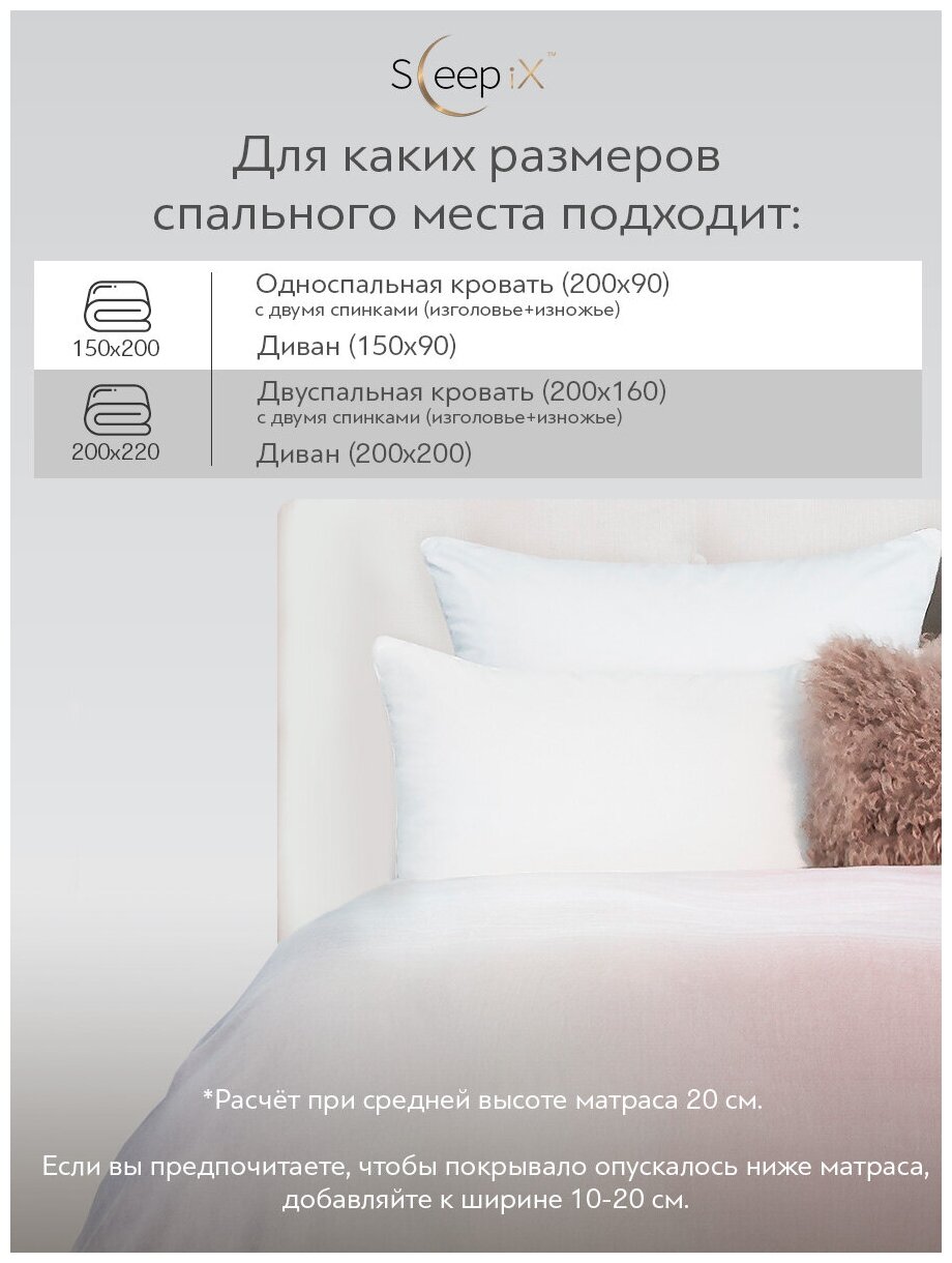 Слиман роз Плед 150х200,1 пр., 10%эластан/90% плстр, 300 г/м2 - фотография № 6