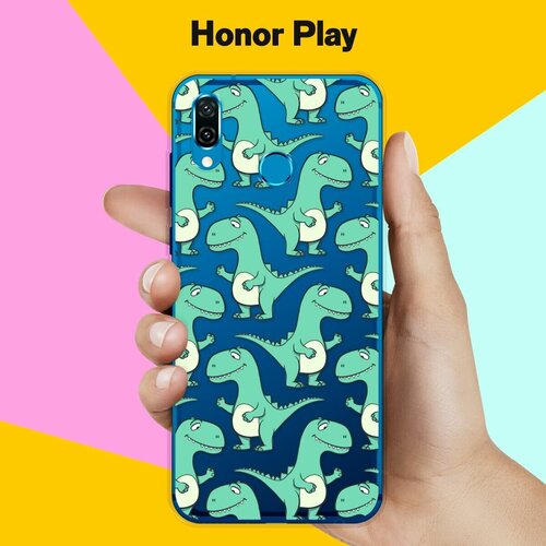 Силиконовый чехол на Honor Play Динозавры / для Хонор Плэй силиконовый чехол на honor play скелеты для хонор плэй