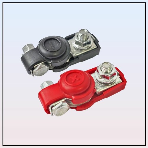 Клемма аккумулятора закрытая (6-12 В), АКБ, комплект 2шт