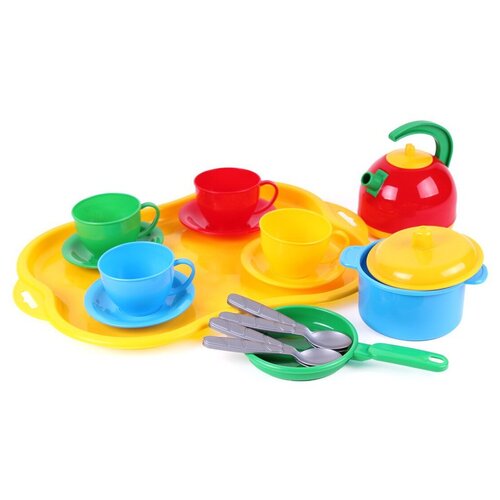Набор посуды ТехноК Маринка-7 1400 разноцветный набор посуды маринка 7 технок 1400 детские игровые наборы на столиках игрушки в наборах 1400
