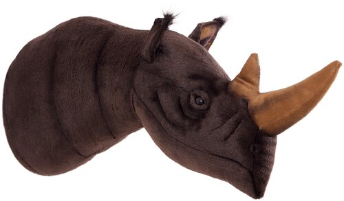 Реалистичная мягкая игрушка Hansa Creation 7148 Декоративная игрушка Голова носорога, 55 см