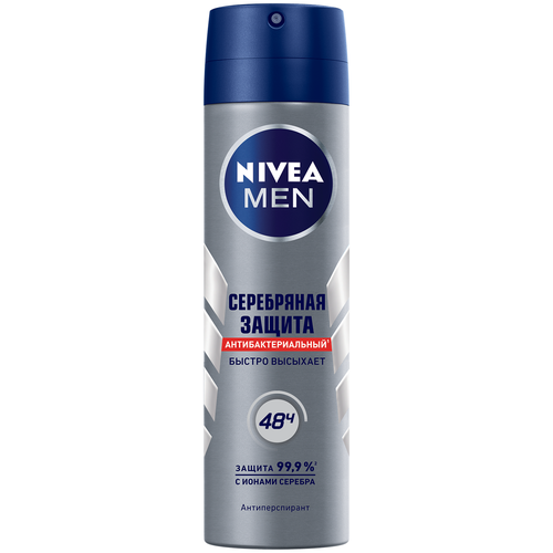 Дезодорант-спрей для мужчин NIVEA MEN Серебряная защита, 150 мл