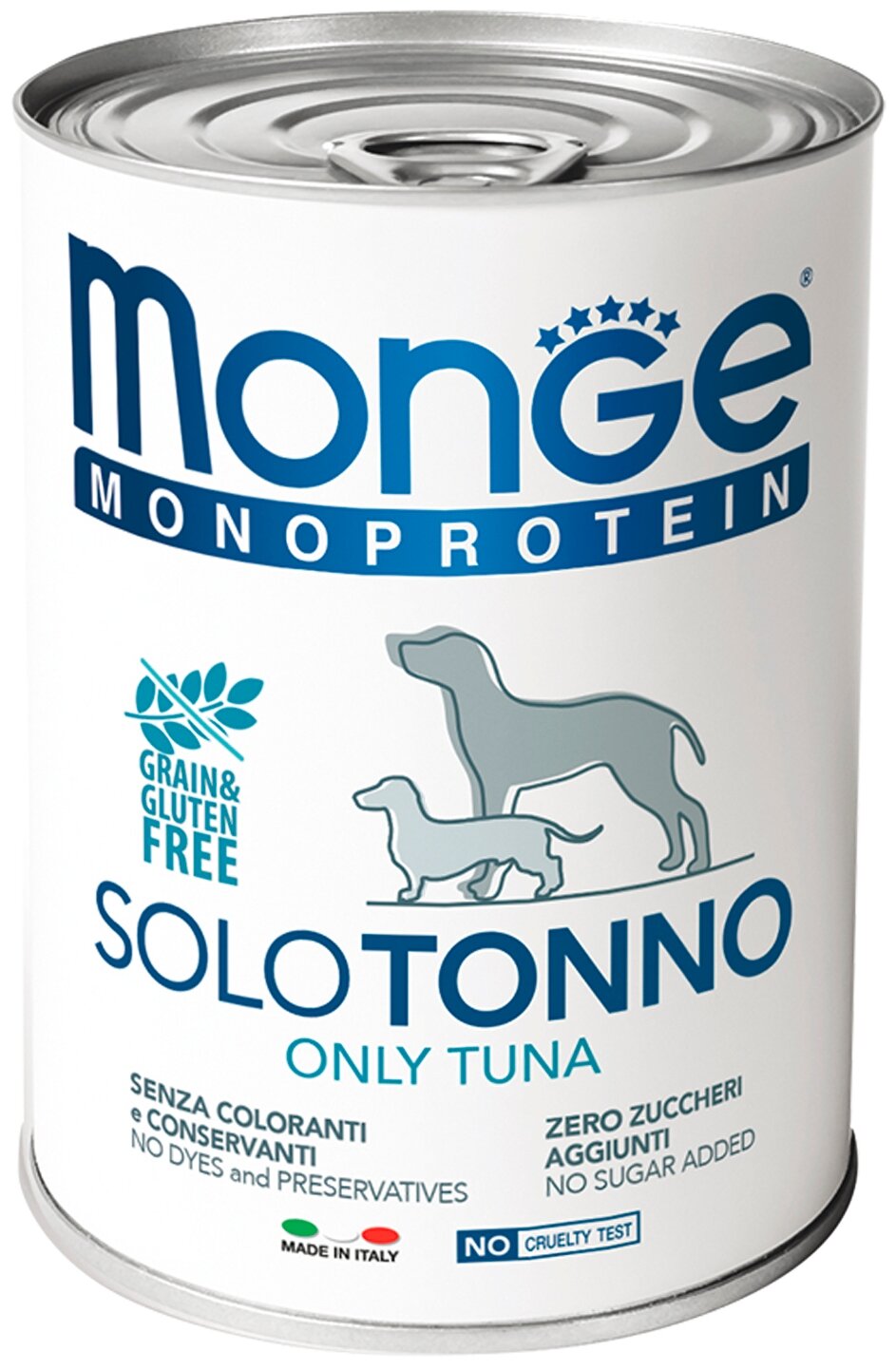 Monge Dog Monoprotein Solo консервы для собак паштет из тунца 400г х 12 шт.