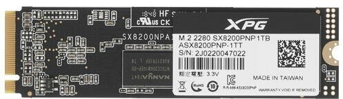 SSD диск ADATA M.2 XPG SX8200 Pro 1 Тб PCIe Gen3x4 3D TLC (ASX8200PNP-1TT-C) - фотография № 3