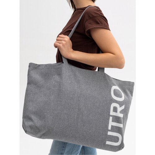 Сумка  шоппер UTRO повседневная, полиэстер, серый