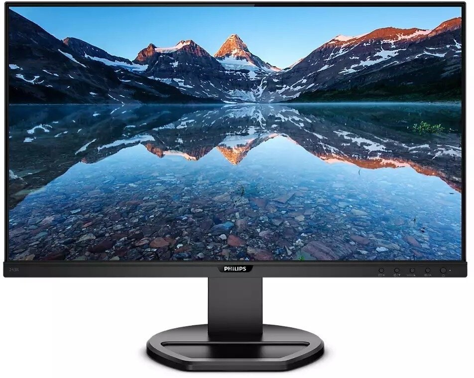 Philips Монитор LCD PHILIPS 23.8" 243B9 черный с поворотом экрана {IPS 1920x1080 75Hz 4ms 178/178 250cd 8bit(6bit+FRC) D-Sub HDMI1.4 DisplayPort1.2 2xUSB2.0 2xUSB3.2 USB-TypeC3.2 2x2W VESA }