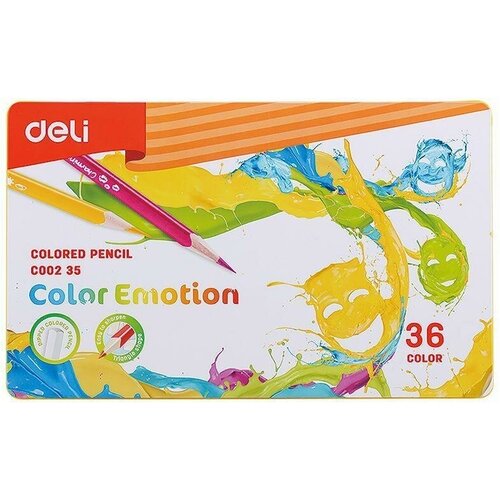 Набор цветных карандашей Deli Color Emotion EC00235, 36 цветов deli карандаши цветные 36 цветов 6553