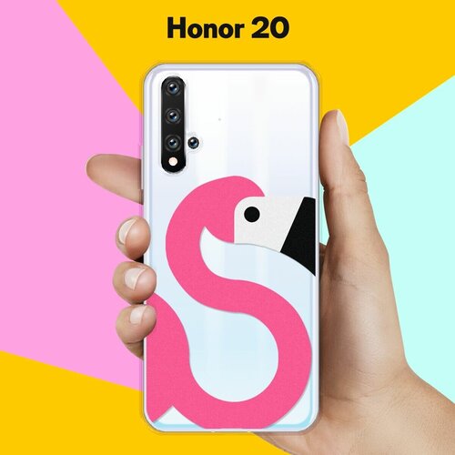 Силиконовый чехол Фламинго на Honor 20