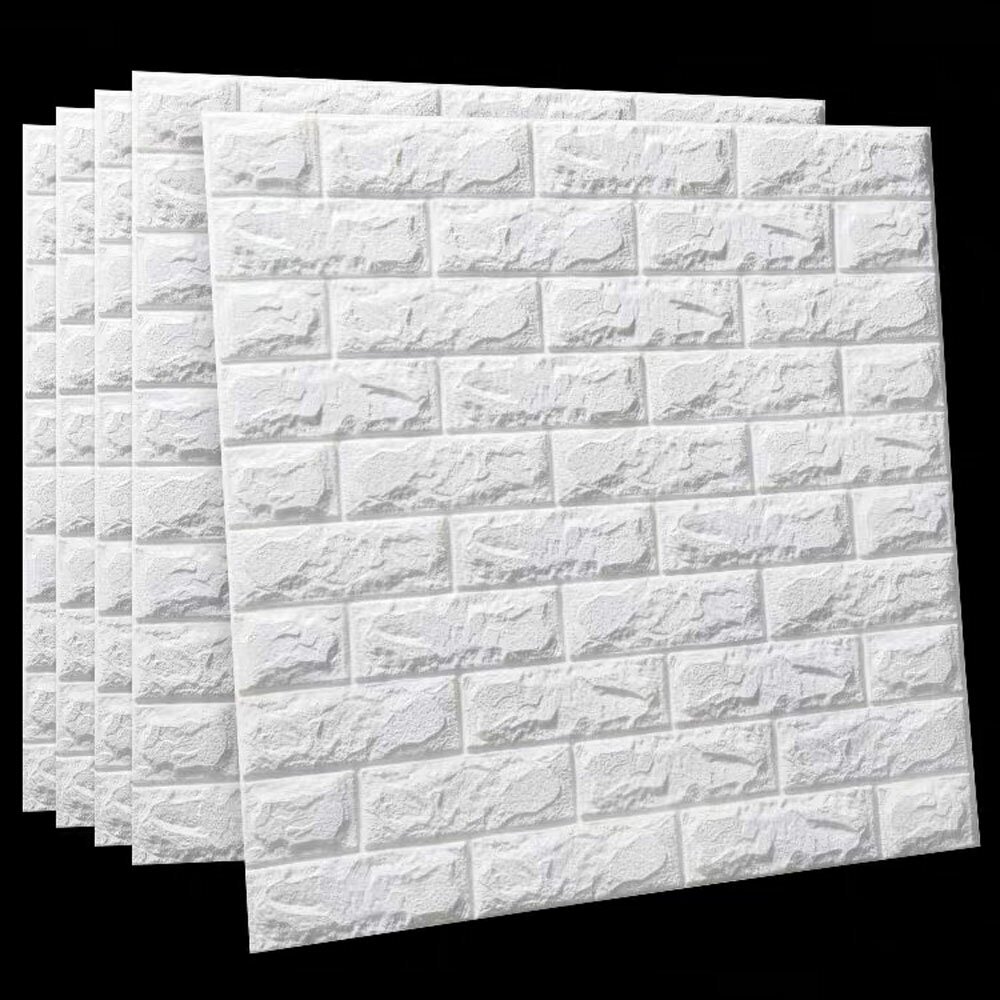 Самоклеющиеся стеновые панели 3D, "Кирпич белый" (0,7*0,77*0,04)м (цена за 1 шт.) (1 уп-10 шт) - фотография № 6