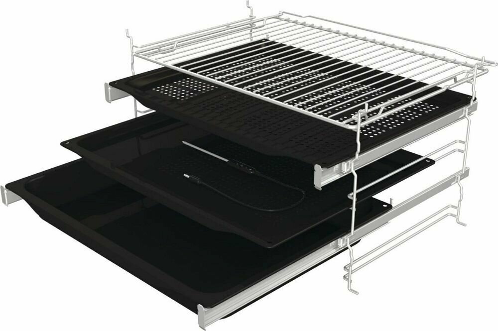 Духовые Шкафы Xiaomi Духовой шкаф электрический встраиваемый Gorenje BSA6747A04X, 60 см, 3500 Вт, 77 л, вариогриль PerfectGrill и духовка BigSpace, пар и конвекция, таймер, нержавеющая сталь