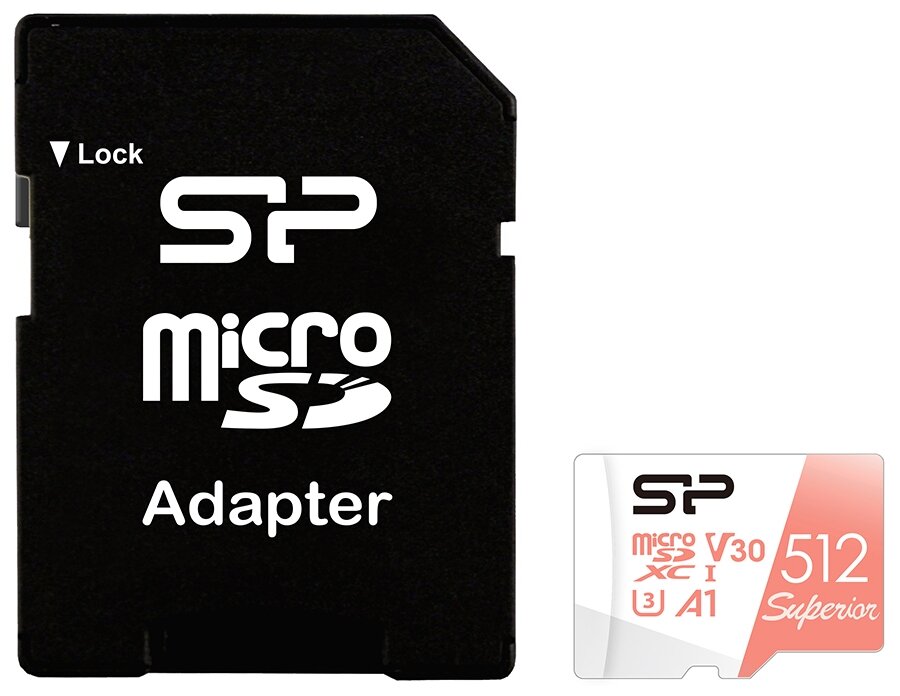 Superior DV3 microSDXC UHS-I Class 10 512GB с адаптером