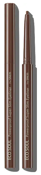 The Saem Подводка для глаз тонкая Eco Soul Powerproof Super Slim Eyeliner BR01 Thrill Brown