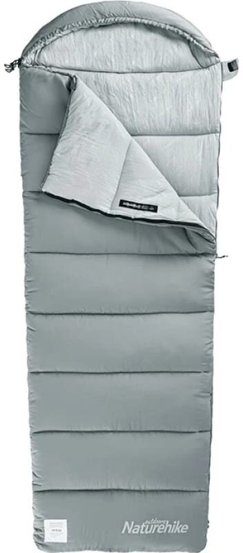 Ультралёгкий спальный мешок Naturehike M300 хлопковый с капюшоном весна осень (молния слева), 6927595702383