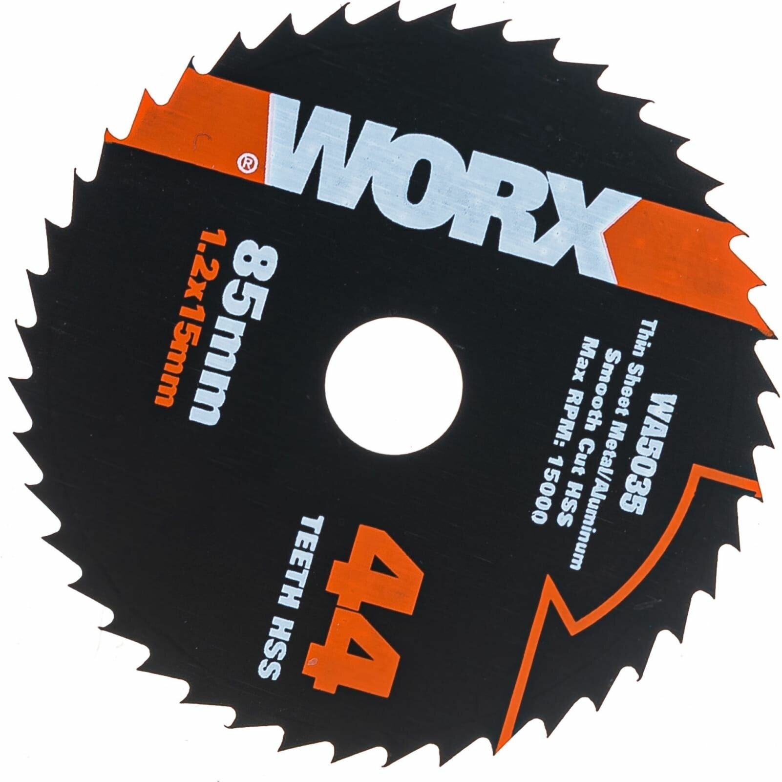 Пильный диск по металлу Worx WA5035, 44T HSS, 85х1,2х15 мм