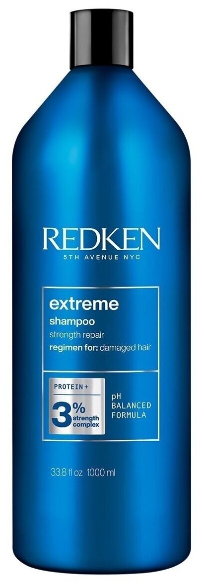 Redken Extreme Shampoo - Восстанавливающий шампунь для ослабленных и поврежденных волос 1000 мл