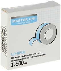Master Uni UNIFIX лейкопластырь фиксирующий на тканевой основе, 1х500 см, 1 шт.