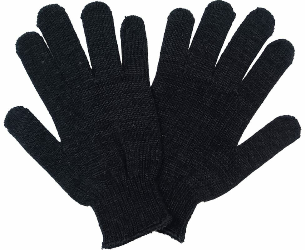 Строительные перчатки хб 5 нитей 10 класс с ПВХ черные - фотография № 4