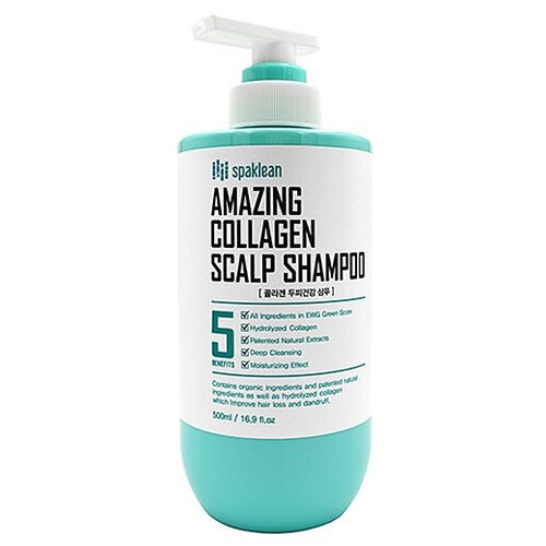 Шампунь Spaklean Amazing Collagen Scalp Shampoo, 500 мл.