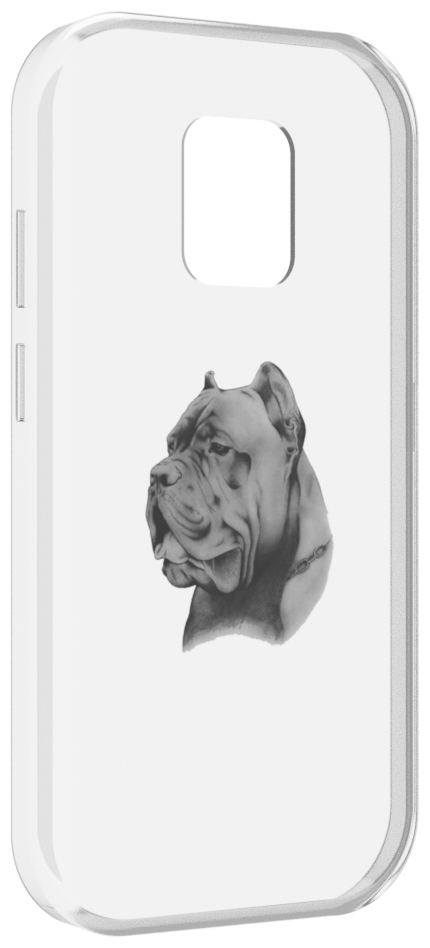 Чехол MyPads грозный бульдог для UleFone Power Armor 14 / 14 Pro задняя-панель-накладка-бампер