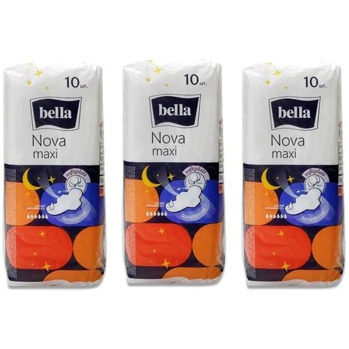 Bella Прокладки Nova Maxi softiplait air, 10 шт в упаковке набор 3шт