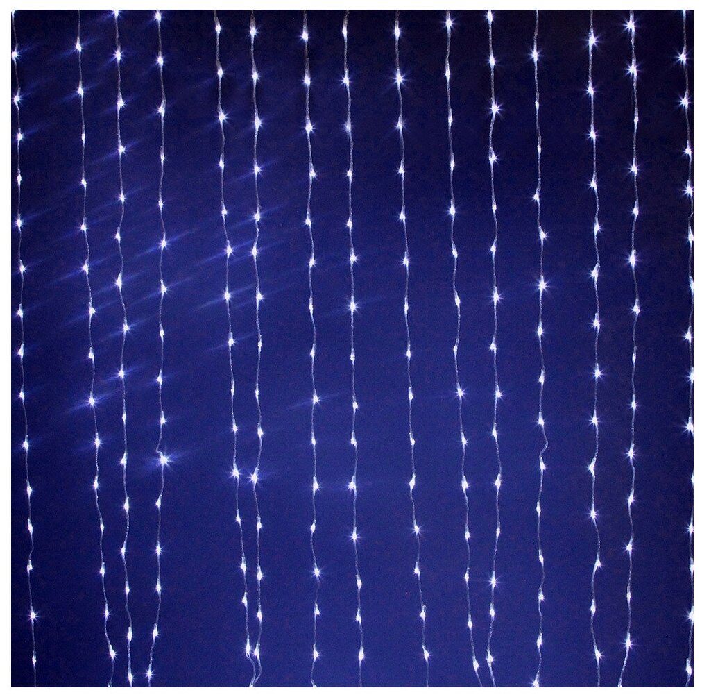 Гирлянда SHLights Занавес Водопад, 528 LED, 2,2х3м, для помещений, эффект стекания, синий (LDCL528С-B)