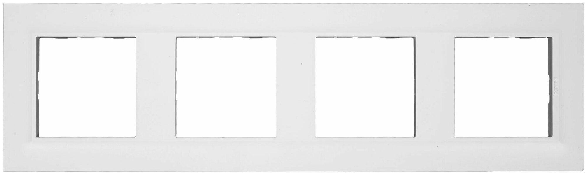 Рамка для розеток и выключателей Legrand Structura 4 поста, цвет белый - фотография № 1