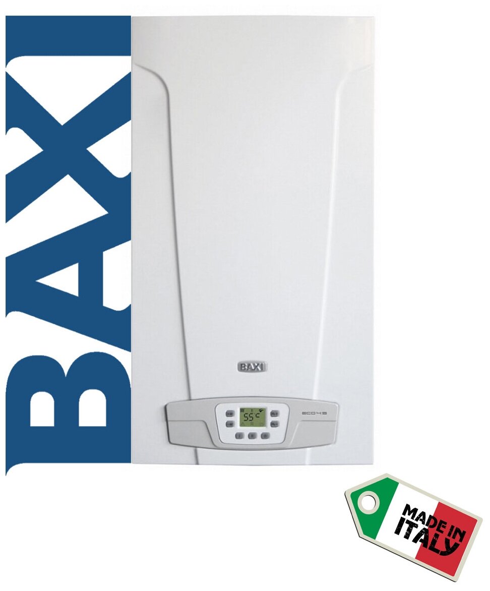 Настенный газовый котел Baxi ECO FOUR 24 F, двухконтурный (закрытая камера)