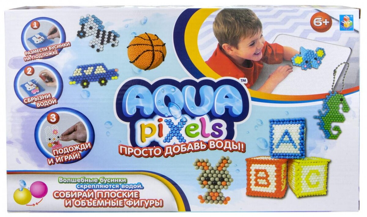 Набор для творчества 1Toy Aqua pixels Принцесса 600 деталей - фото №11