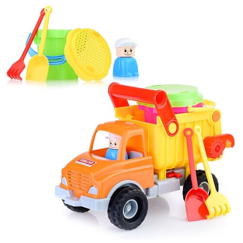 Песочный набор № 143 Грузовик самосвал с песочным набором №101