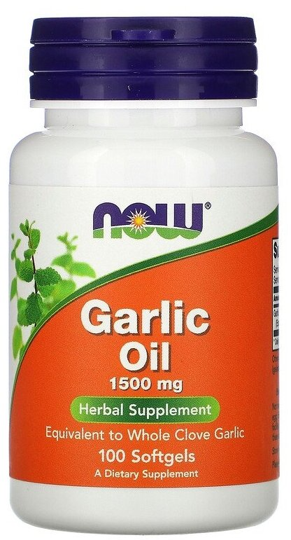 Капсулы NOW Garlic Oil, 80 г, 100 шт.