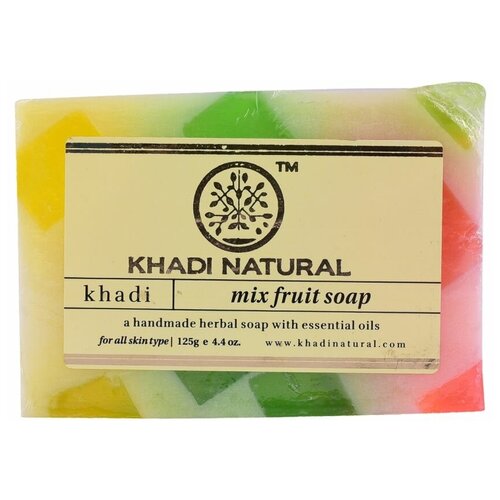 khadi natural мыло кусковое orange soap 125 г Khadi Natural Мыло кусковое Herbal Mix Fruit Soap, 125 г