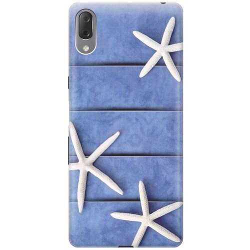 фото Re:paчехол - накладка artcolor для sony xperia l3 с принтом "три морские звезды"