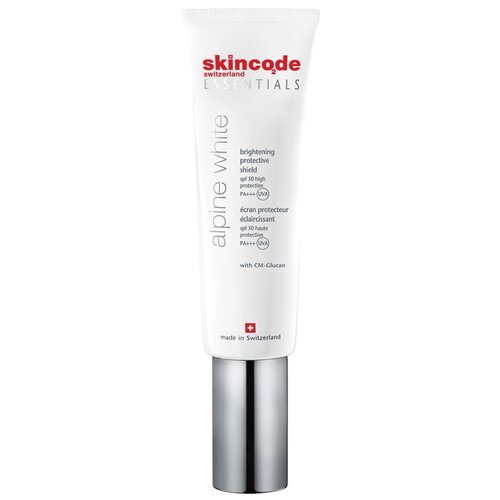 Skincode Essentials Alpine White Brightening protective shield Осветляющий защитный крем SPF 50/PA+++, 30 мл осветляющий защитный крем для лица essentials alpine white brightening protective shield spf50 pa 30мл