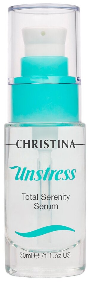Christina Unstress Total Serenity Serum Успокаивающая сыворотка Тоталь (шаг 5) для лица шеи и декольте