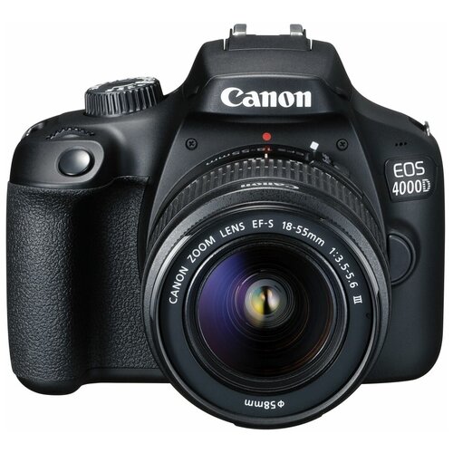 Фотоаппарат Canon EOS 4000D Kit EF-S 18-55mm f/3.5-5.6 DC III, черный адаптер viltrox ef fx1 для объектива canon ef ef s на байонет x mount