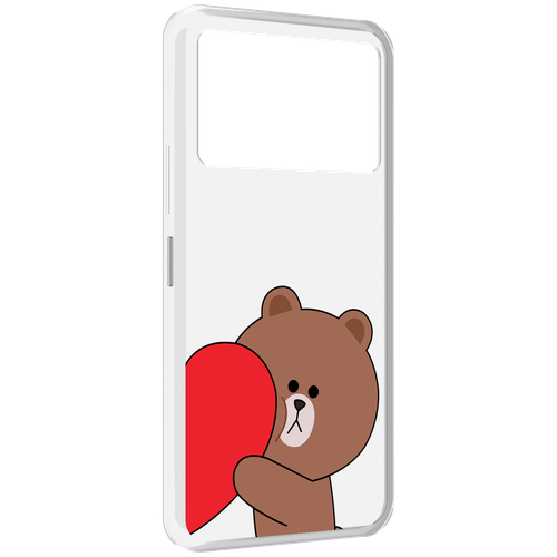 Чехол MyPads медвежонок детский для Infinix NOTE 12 VIP (X672) задняя-панель-накладка-бампер