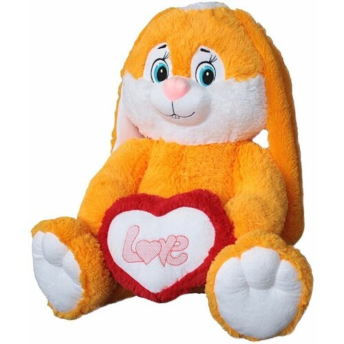 Мягкая игрушка Заяц с сердцем 60 см 09029 Леком мягкая игрушка заяц большелапый 60 см